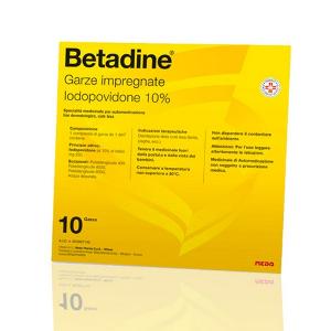 BETADINE GARZE IMPREGNATE 10% 10 GARZE