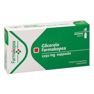 GLICEROLO FARMAK*18SUPP 2250MG