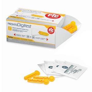 PRONTO DIGITEST LANCETTE + TAMPONI 25PEZZI